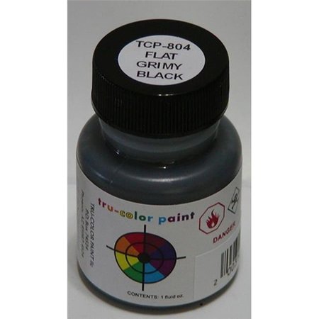 TRU-COLOR PAINT Tru-Color Paint TCP804 1 oz Flat Grimy Black TCP804